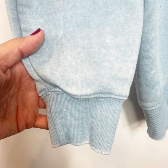 Reflex Burnout Oversized Sweatshirt Light Blue Comfy Loungewear Size Large - Picture 5 of 9